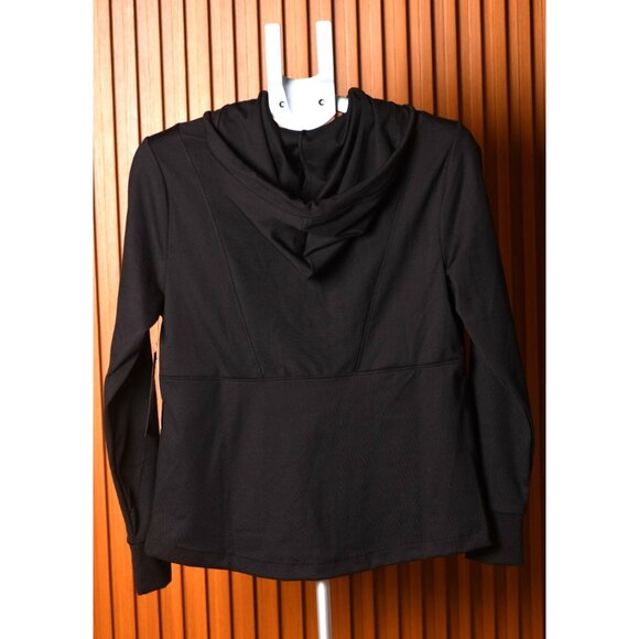 New! BEBE SPORT RIB MIX JACKET 22% SPANDEX BLACK | MEDIUM | BB2442A | MSRP $99 - Picture 5 of 12